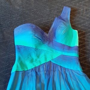 bcbgmaxazria timoa silk chiffon ombre dress 2